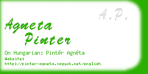 agneta pinter business card