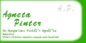 agneta pinter business card